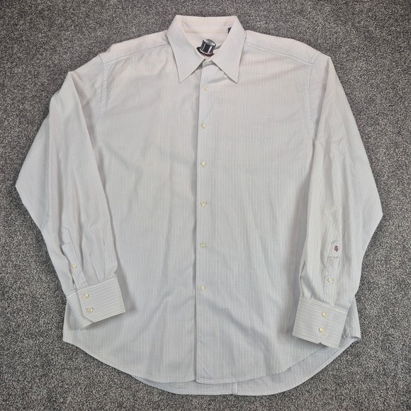 Robert Graham Other - Robert Graham Shirt Mens 2XL White Blue Striped Long Sleeve Button Up